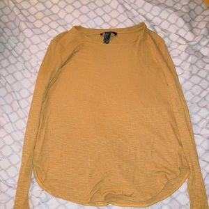 mustard yellow long sleeve top